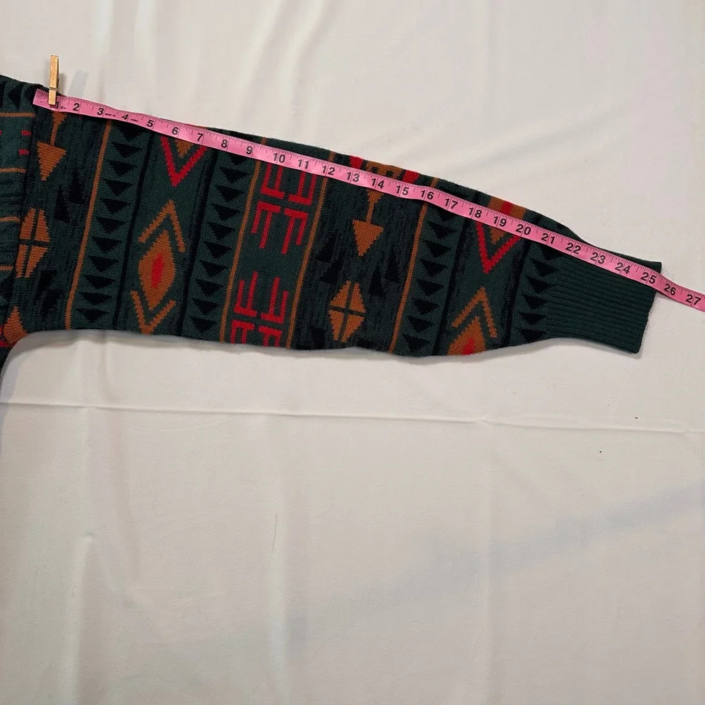 Vintage 1980s Meister Southwest Wool Blend Geometric Sweater - L - Picture 6 of 6